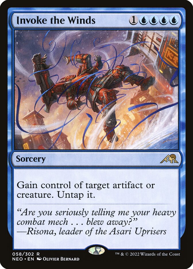 Invoke the Winds, Kamigawa: neon dynasty Card Art
