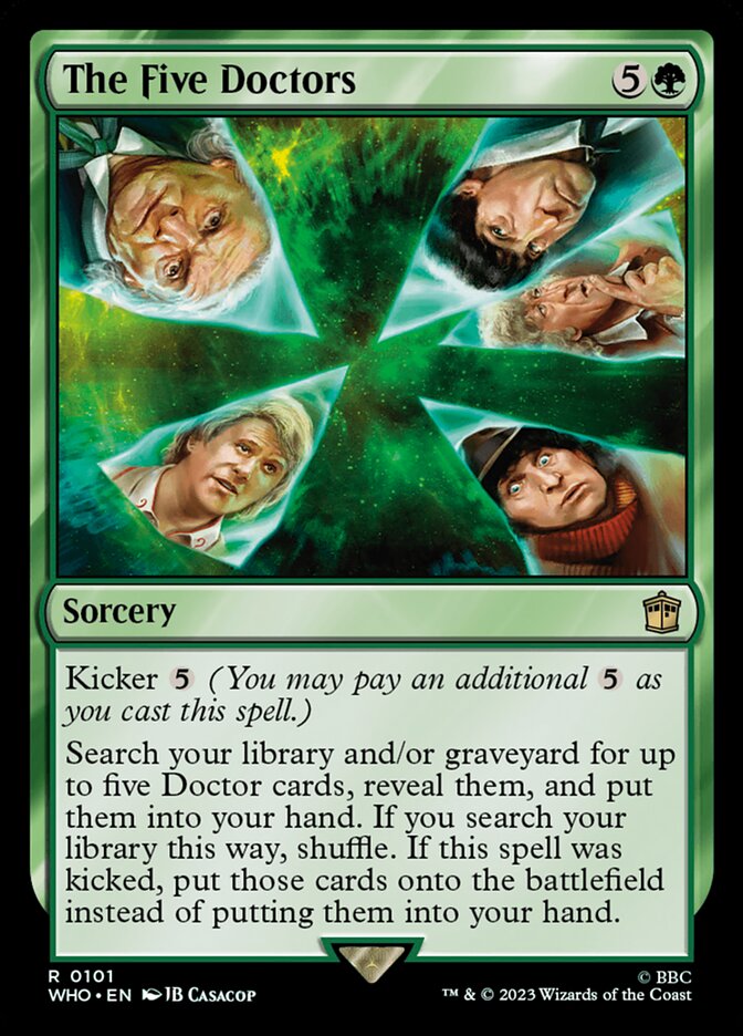 The Five Doctors, Doctor Who Card Art