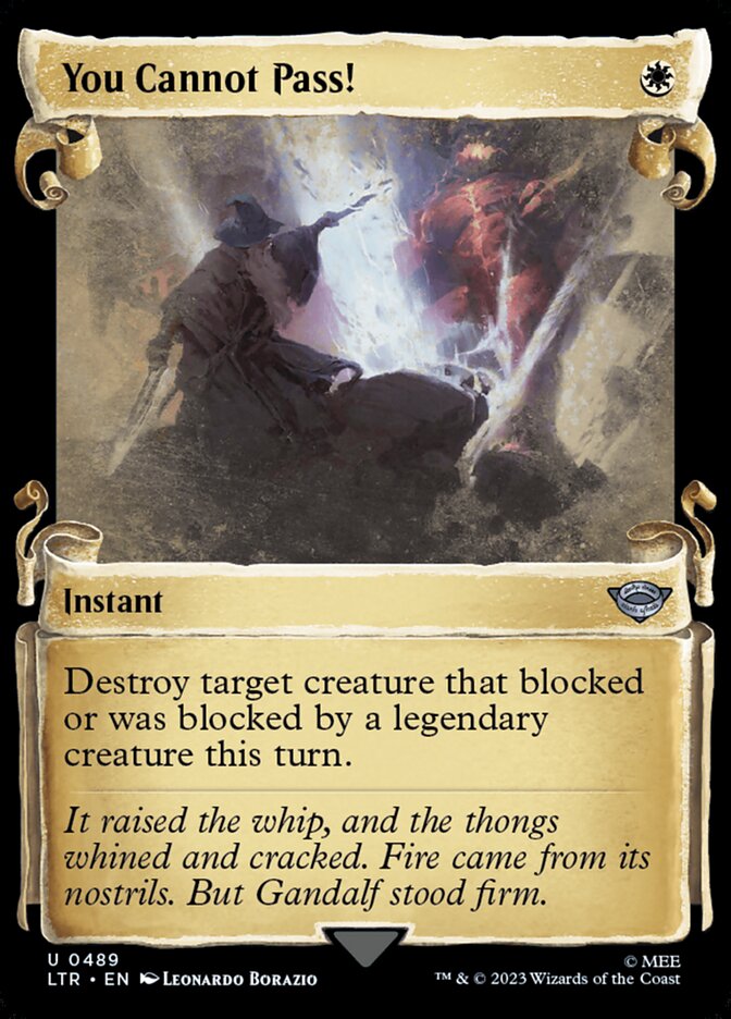 You Cannot Pass!, The lord of the rings: tales of middle-earth Card Art