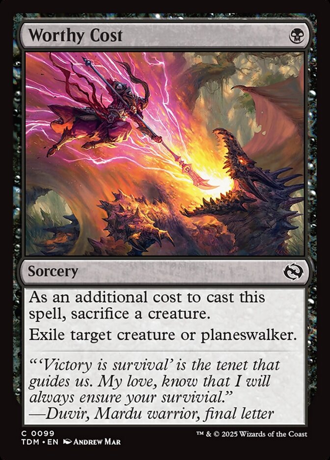 Worthy Cost, Tarkir: Dragonstorm Card Art
