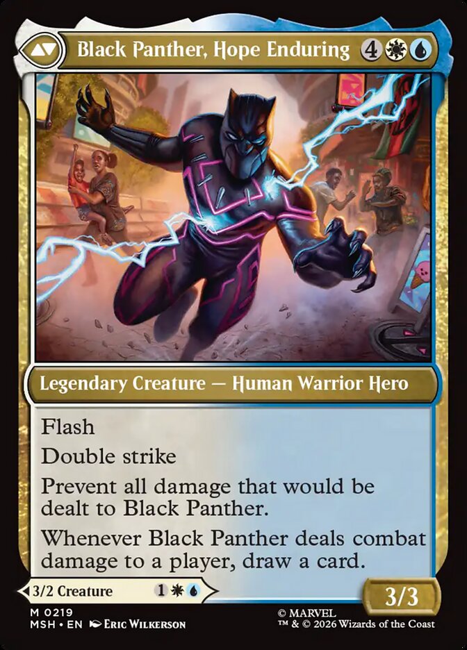 King T'Challa // Black Panther, Hope Enduring, Marvel Super Heroes Card Art