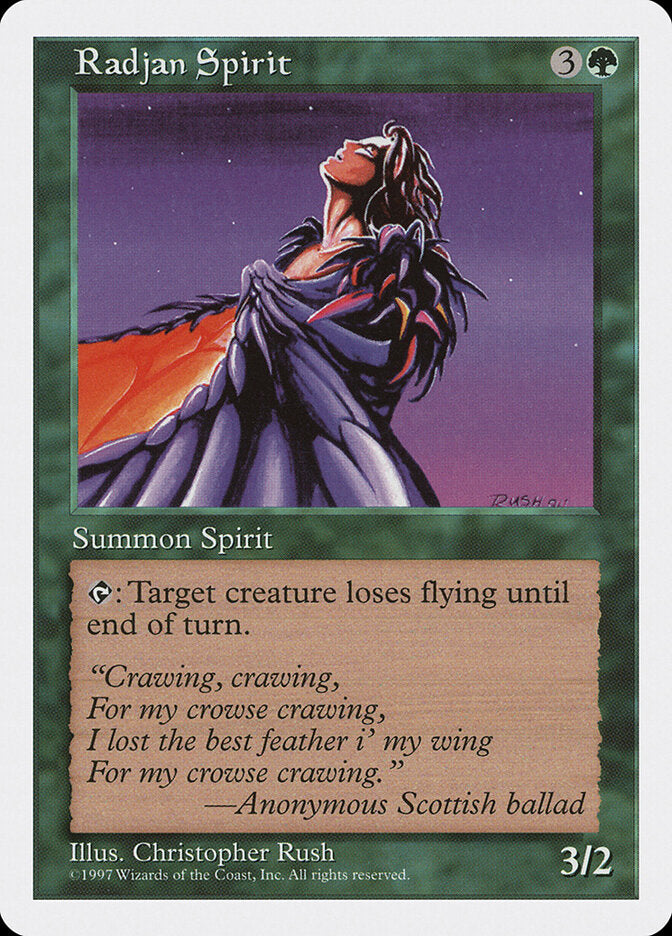 Radjan Spirit, Fifth Edition Card Art