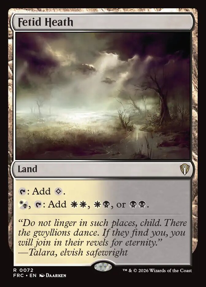 Fetid Heath, Reality Fracture Commander Card Art