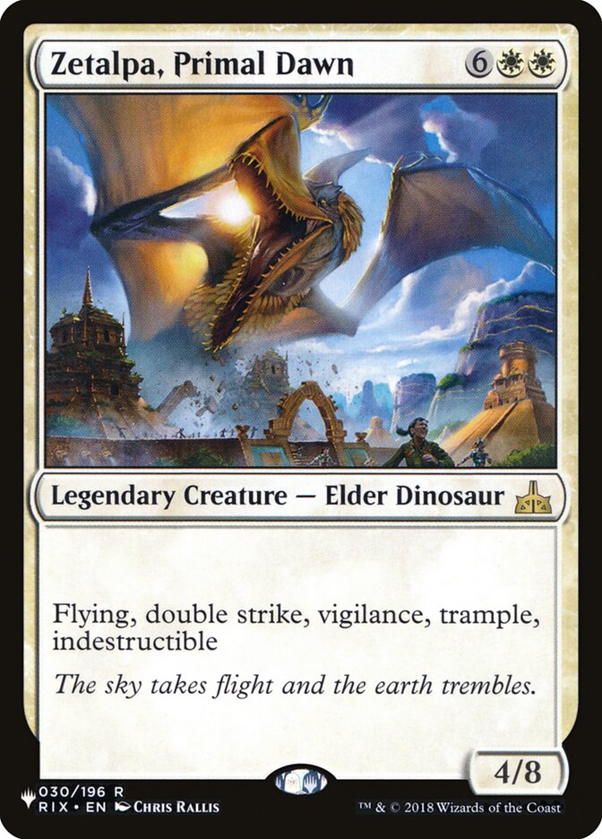 Zetalpa, Primal Dawn, The list Card Art
