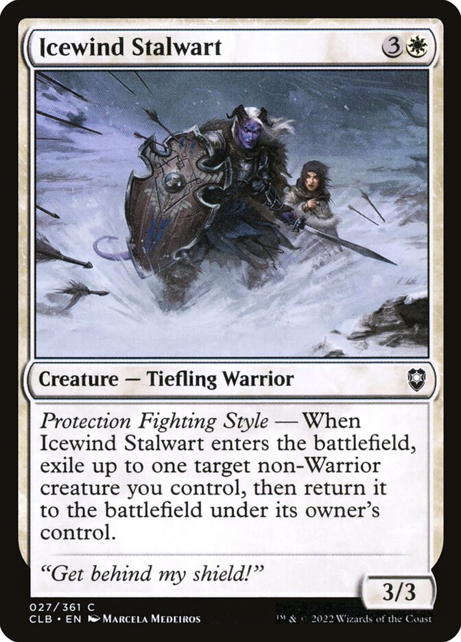 Icewind Stalwart, Commander legends: battle for baldur's gate Card Art