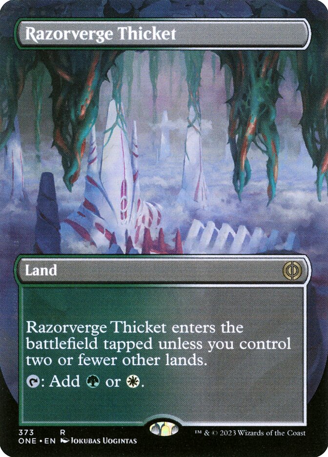 Razorverge Thicket, Phyrexia: all will be one Card Art
