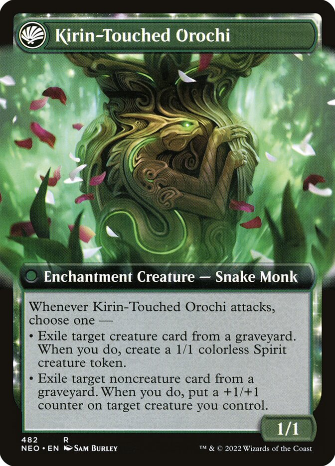 Teachings of the Kirin // Kirin-Touched Orochi, Kamigawa: neon dynasty Card Art