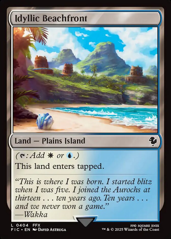 Idyllic Beachfront, Final fantasy commander Card Art