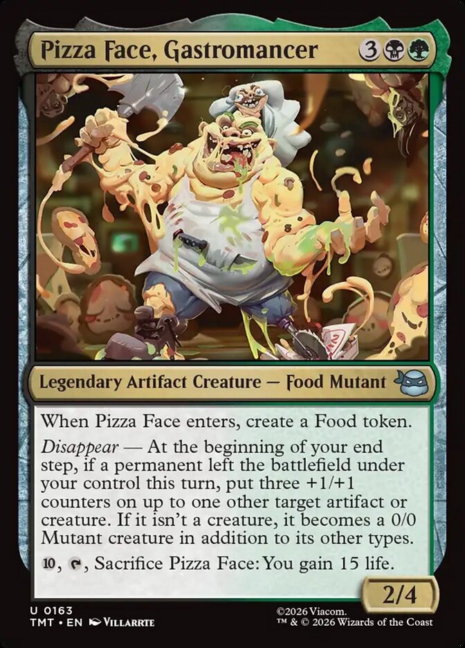 Pizza Face, Gastromancer, Teenage Mutant Ninja Turtles Card Art