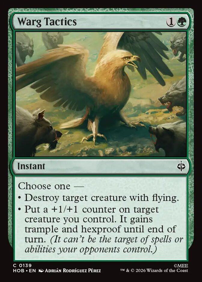 Warg Tactics, The Hobbit Card Art