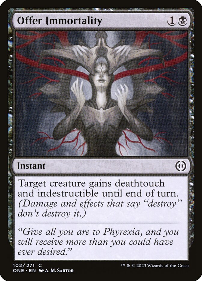 Offer Immortality, Phyrexia: all will be one Card Art
