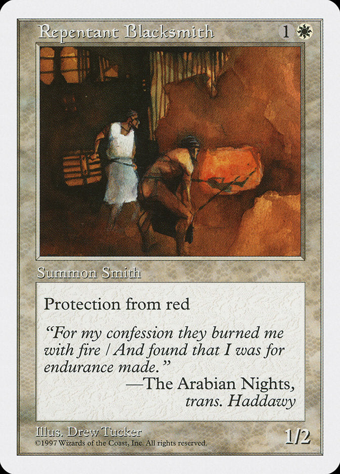 Repentant Blacksmith, Fifth edition Card Art