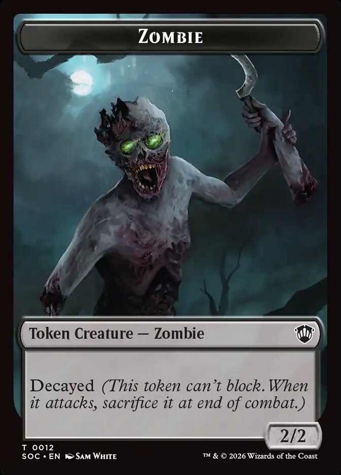 Zombie, Secrets Of Strixhaven Commander Tokens Card Art
