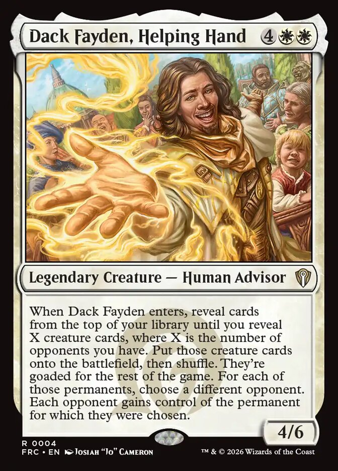 Dack Fayden, Helping Hand, Reality Fracture Commander Card Art