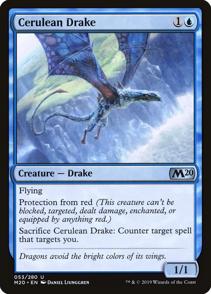 Cerulean Drake, Core Set 2020 Card Art