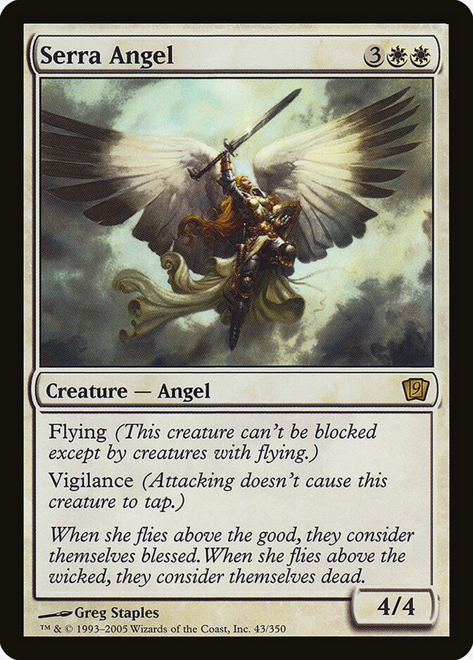Serra Angel, Ninth Edition Card Art