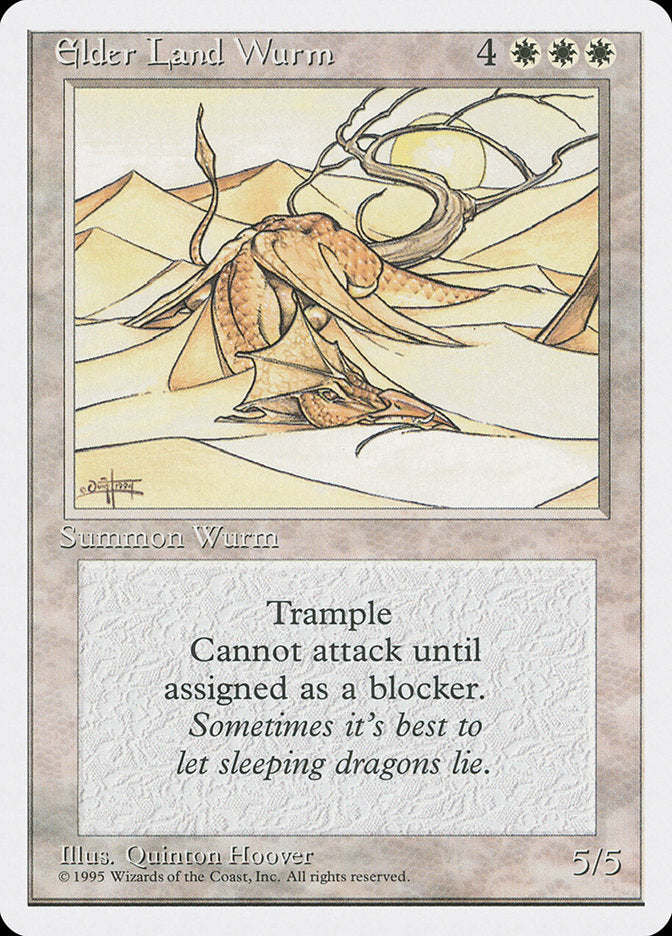 Elder Land Wurm, Fourth Edition Card Art