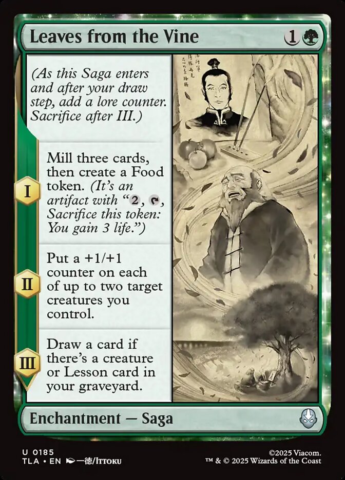 Leaves from the Vine, Avatar: The Last Airbender Card Art