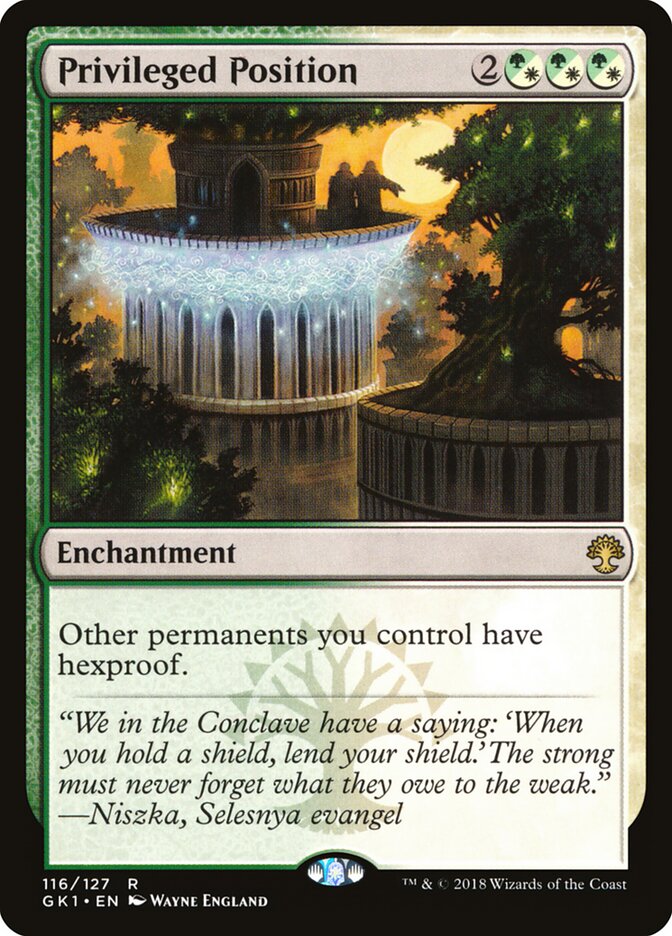 Privileged Position, Grn Guild Kit Card Art