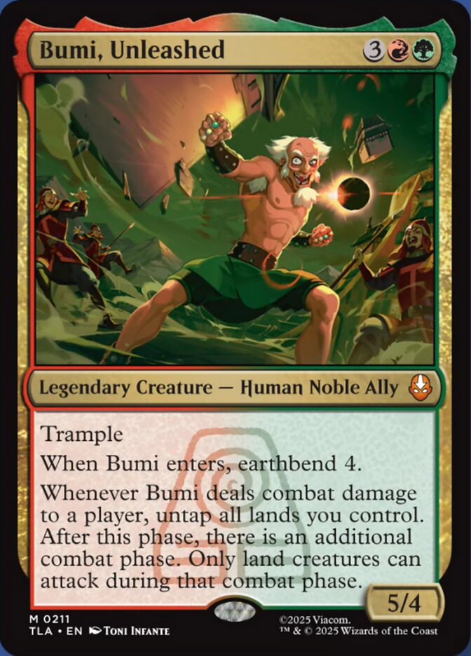 Bumi, Unleashed, Avatar: The Last Airbender Card Art