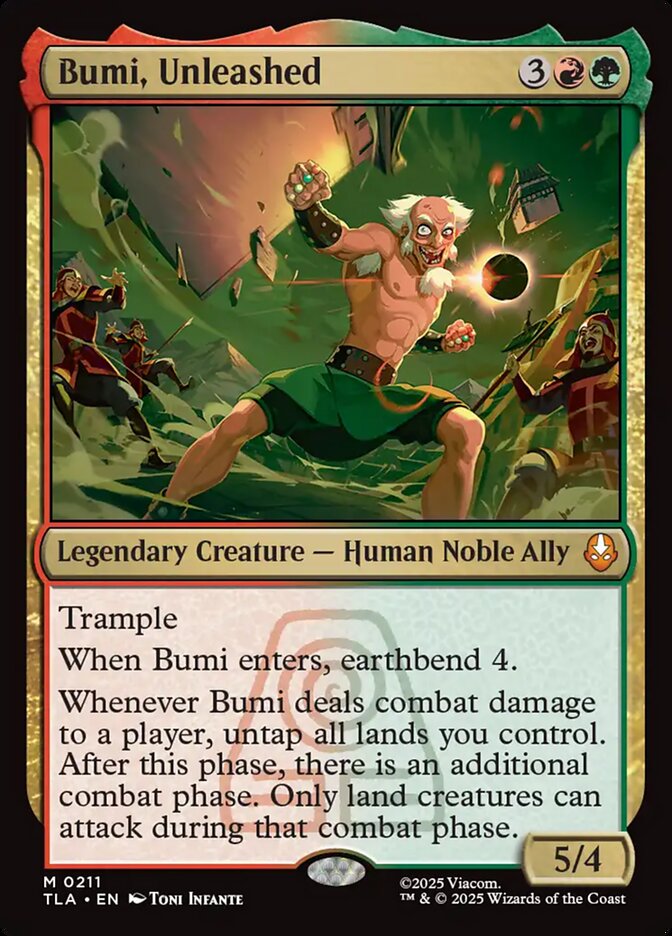 Bumi, Unleashed, Avatar: The Last Airbender Card Art