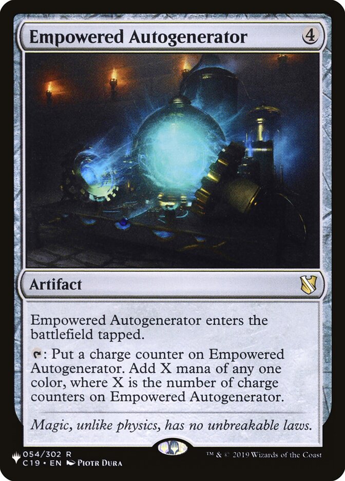 Empowered Autogenerator, The List Card Art