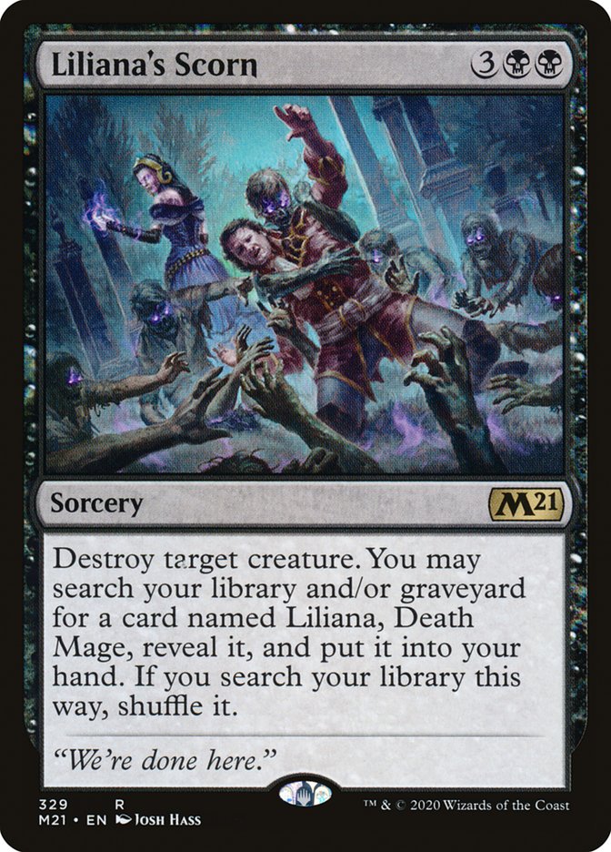 Liliana's Scorn, Core Set 2021 Card Art