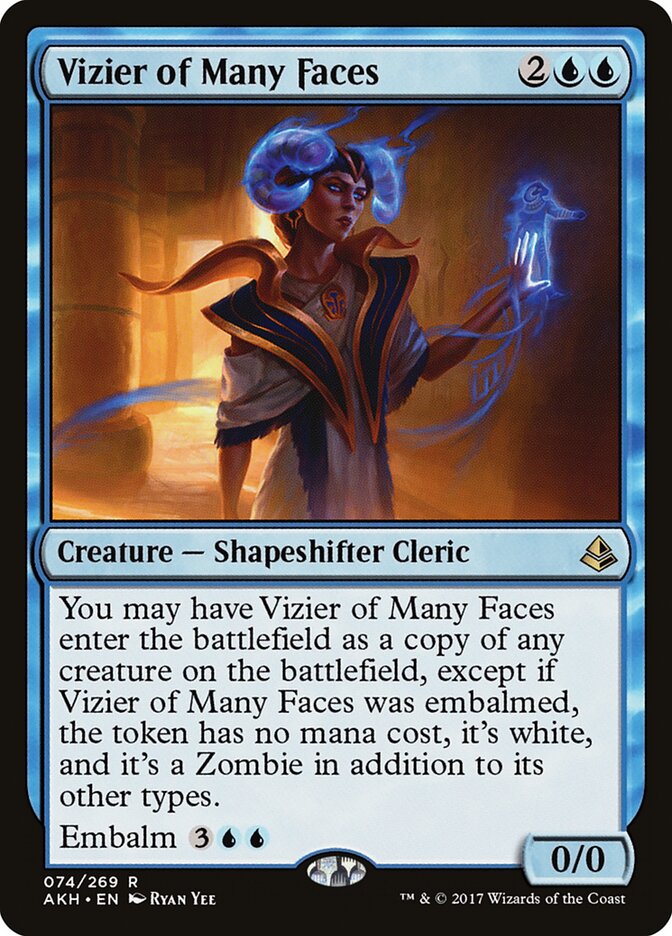 Vizier of Many Faces, Amonkhet Card Art