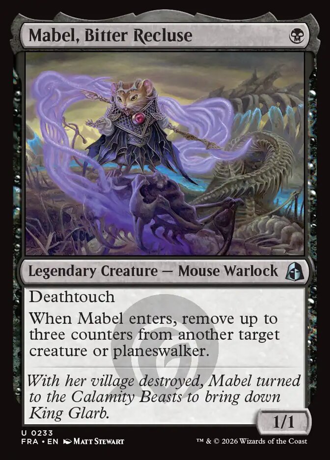 Mabel, Bitter Recluse, Reality Fracture Card Art