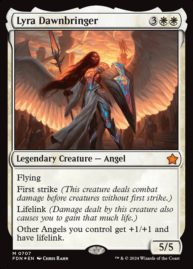 Lyra Dawnbringer, Foundations Card Art