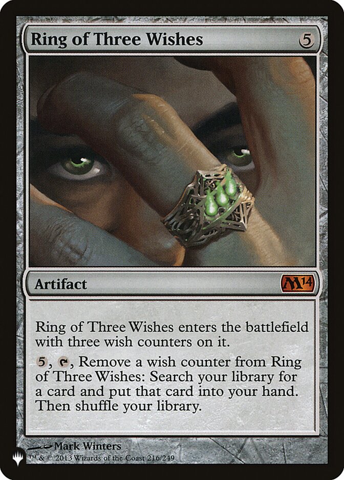 Ring of Three Wishes, The List Card Art