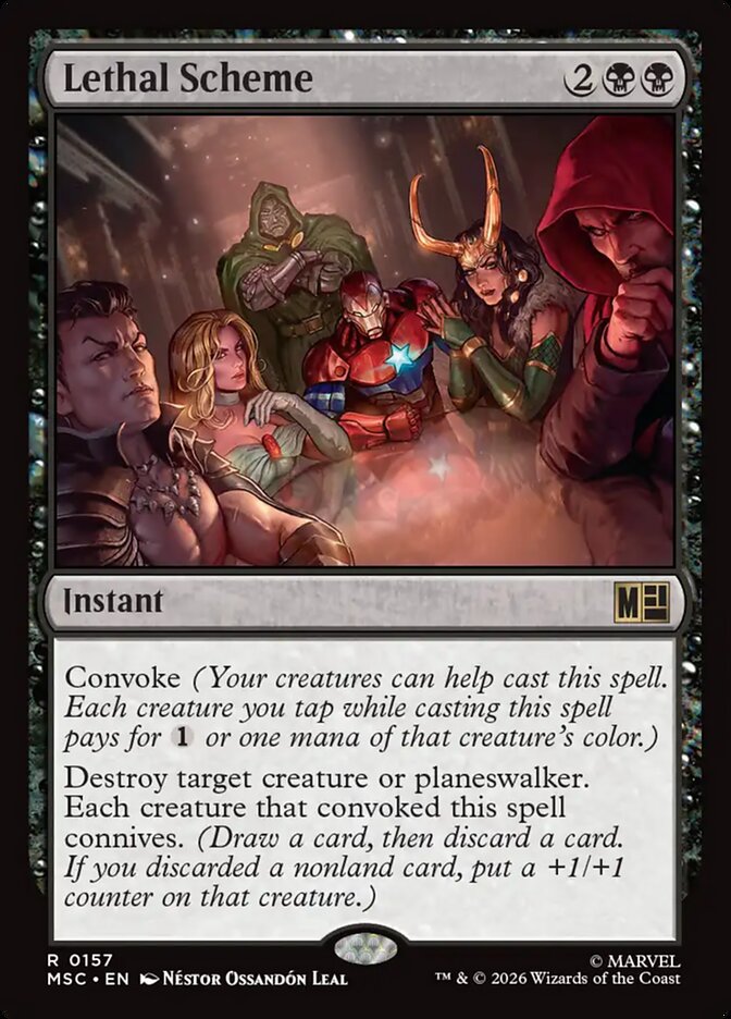 Lethal Scheme, Marvel Super Heroes Commander Card Art