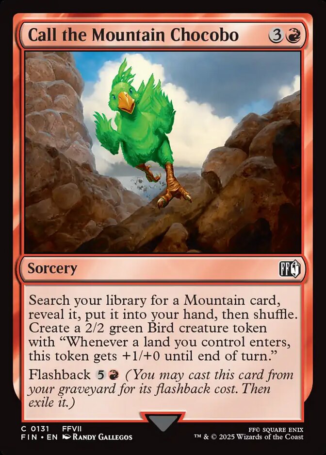 Call the Mountain Chocobo, Final fantasy Card Art