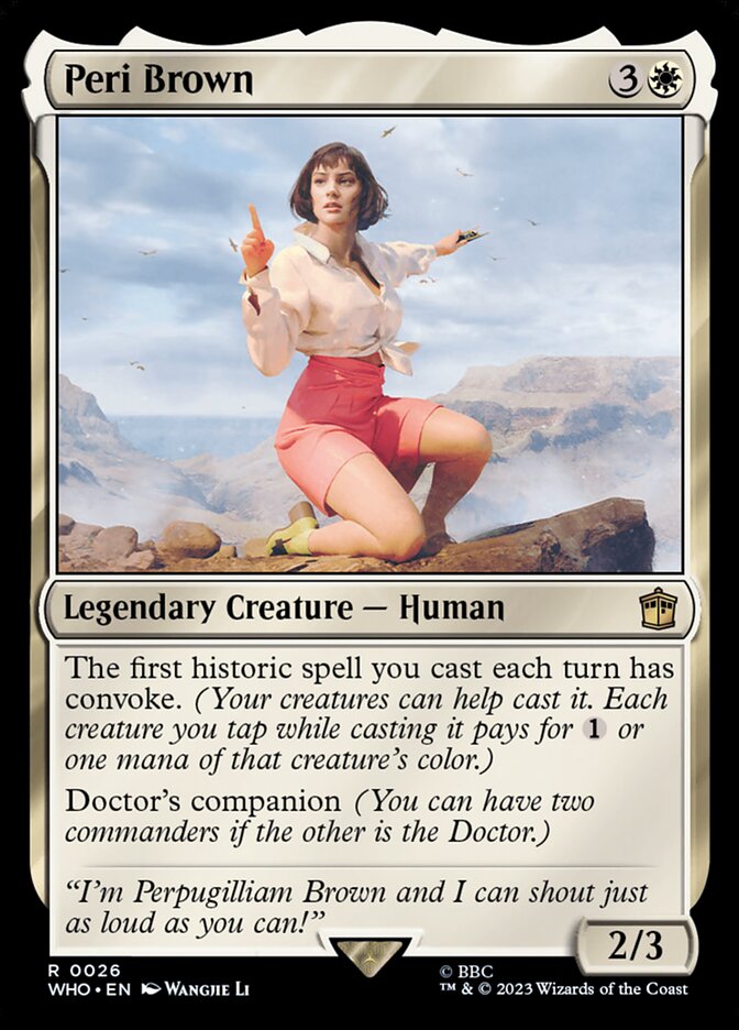 Peri Brown, Doctor Who Card Art