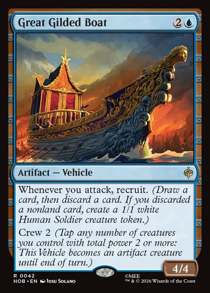 Great Gilded Boat, The Hobbit Card Art