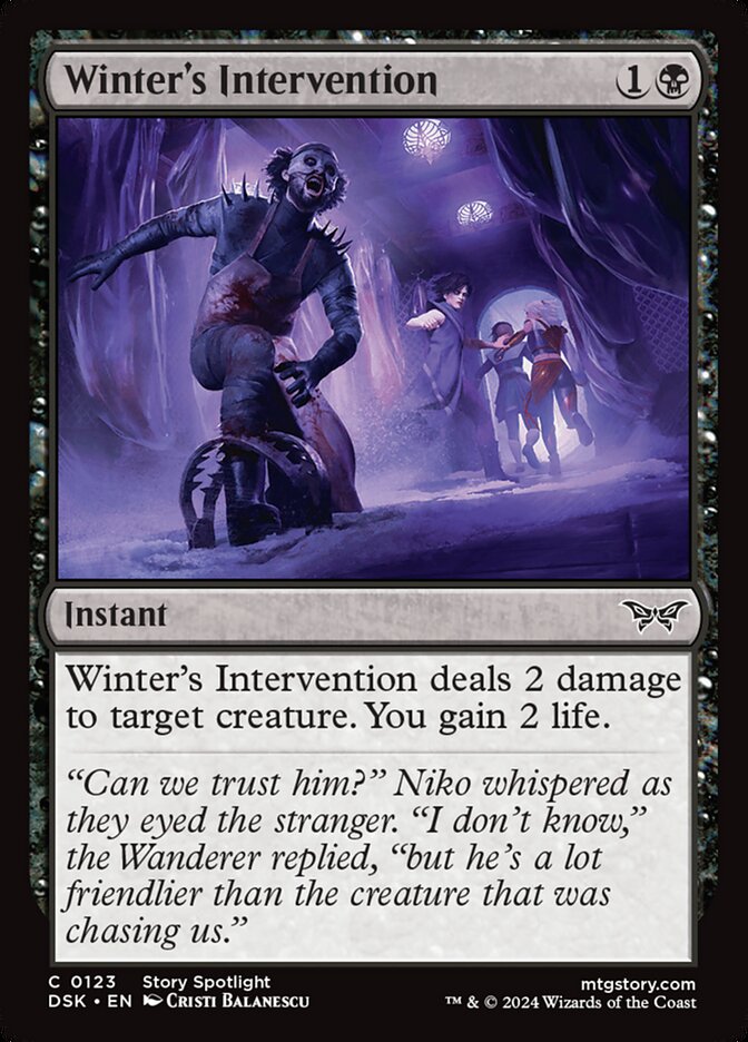 Winter's Intervention, Duskmourn: House Of Horror Card Art