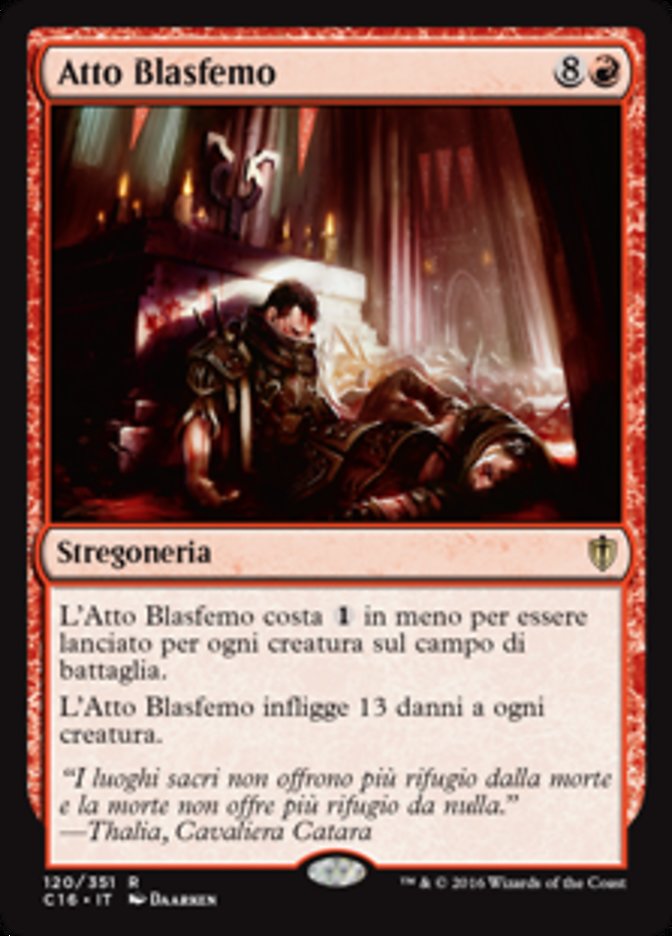 Blasphemous Act, Commander 2016 Card Art