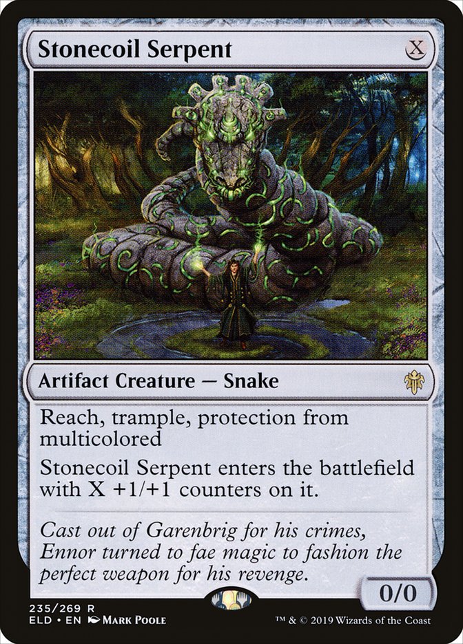 Stonecoil Serpent, Throne Of Eldraine Card Art