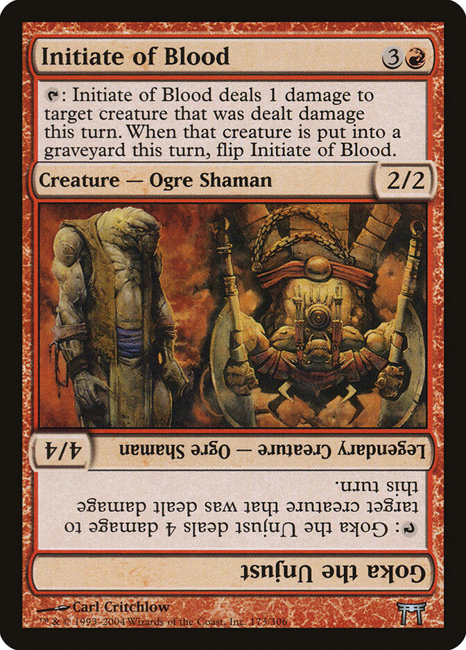 Initiate of Blood // Goka the Unjust, Champions Of Kamigawa Card Art