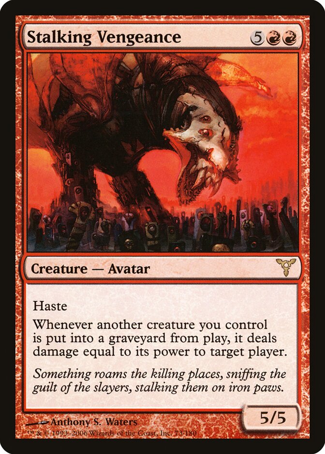 Stalking Vengeance, Dissension Card Art