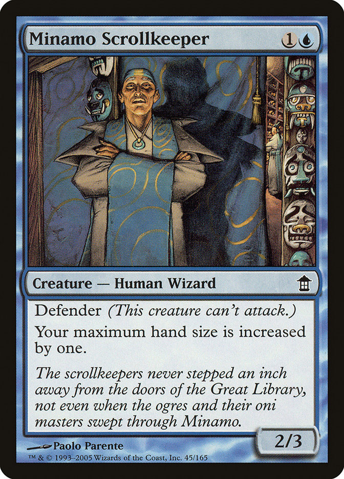 Minamo Scrollkeeper, Saviors Of Kamigawa Card Art