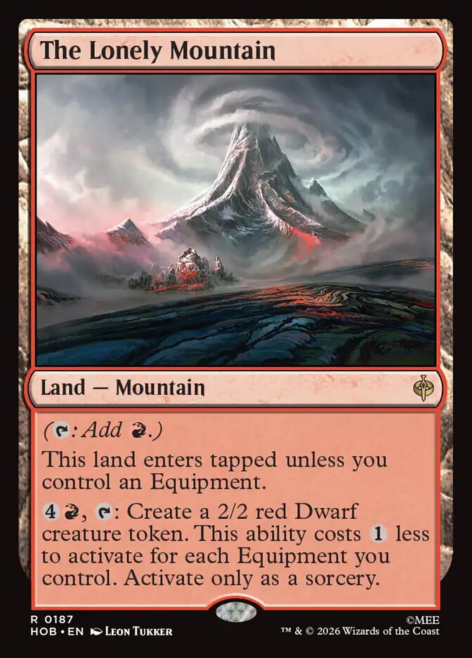 The Lonely Mountain, The Hobbit Card Art