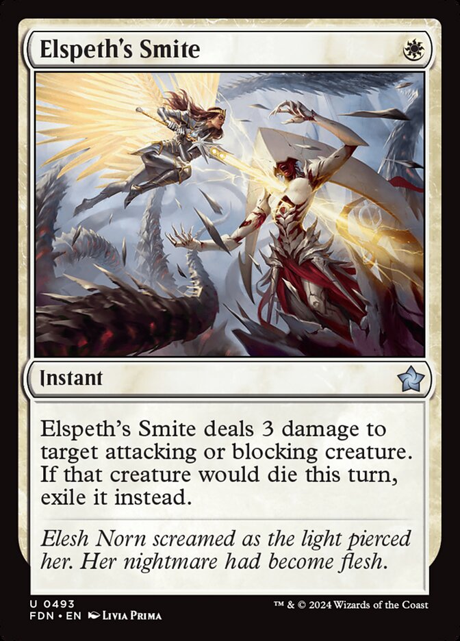 Elspeth's Smite, Foundations Card Art