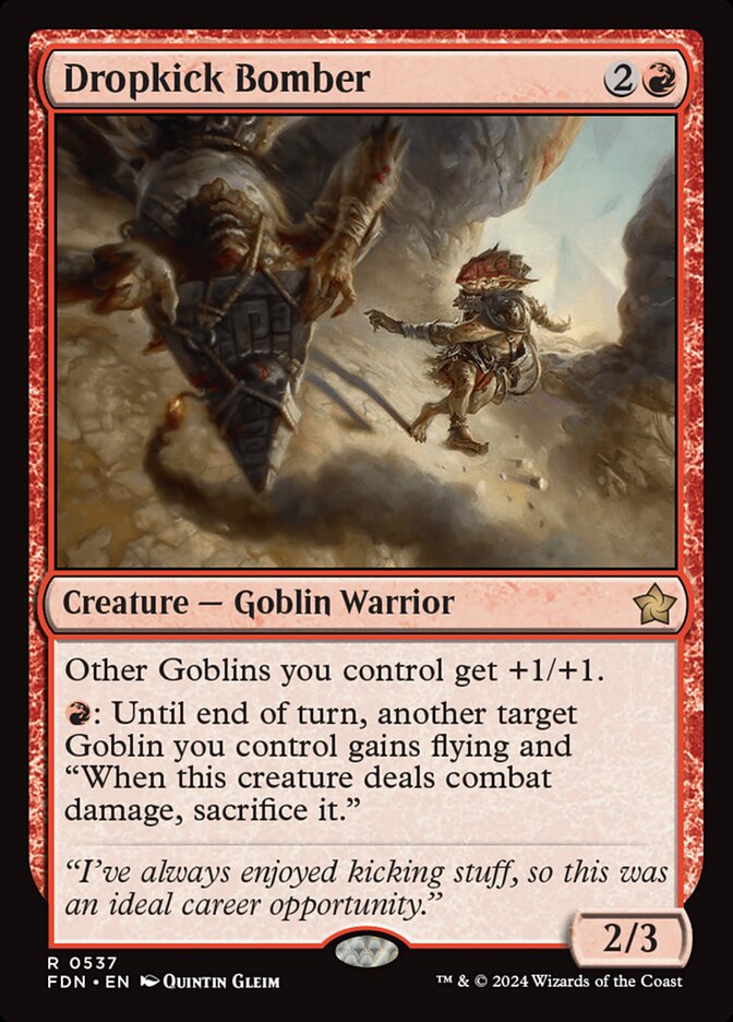 Dropkick Bomber, Foundations Card Art
