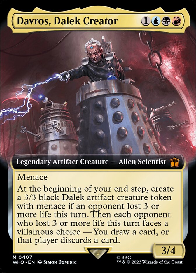 Davros, Dalek Creator, Doctor Who Card Art