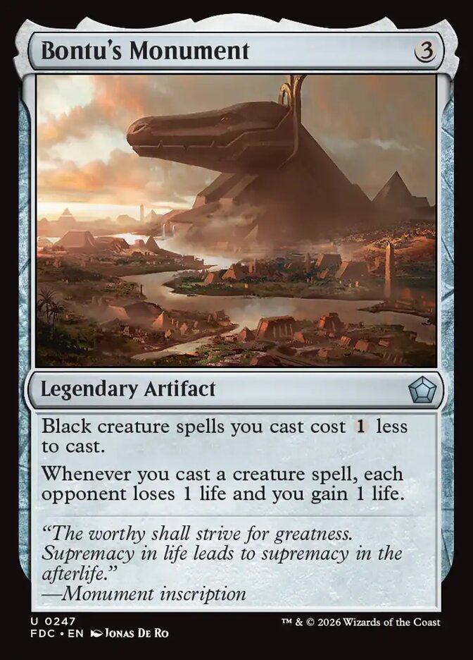 Bontu's Monument, Foundations Commander Card Art