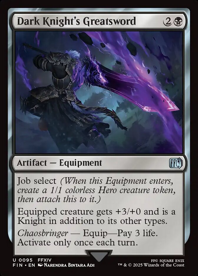 Dark Knight's Greatsword, Final fantasy Card Art