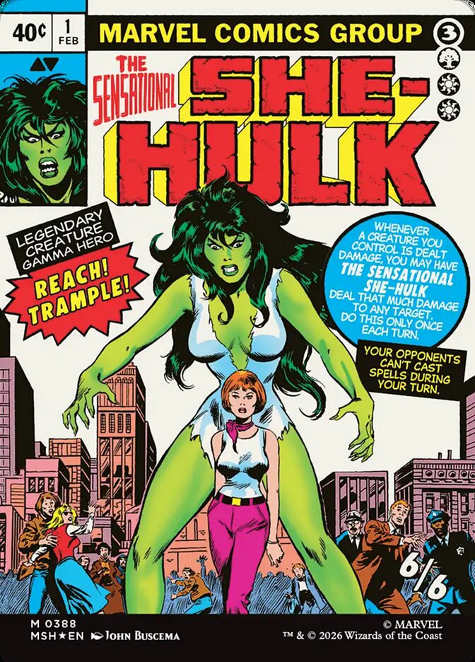 Jennifer Walters // The Sensational She-Hulk, Marvel Super Heroes Card Art