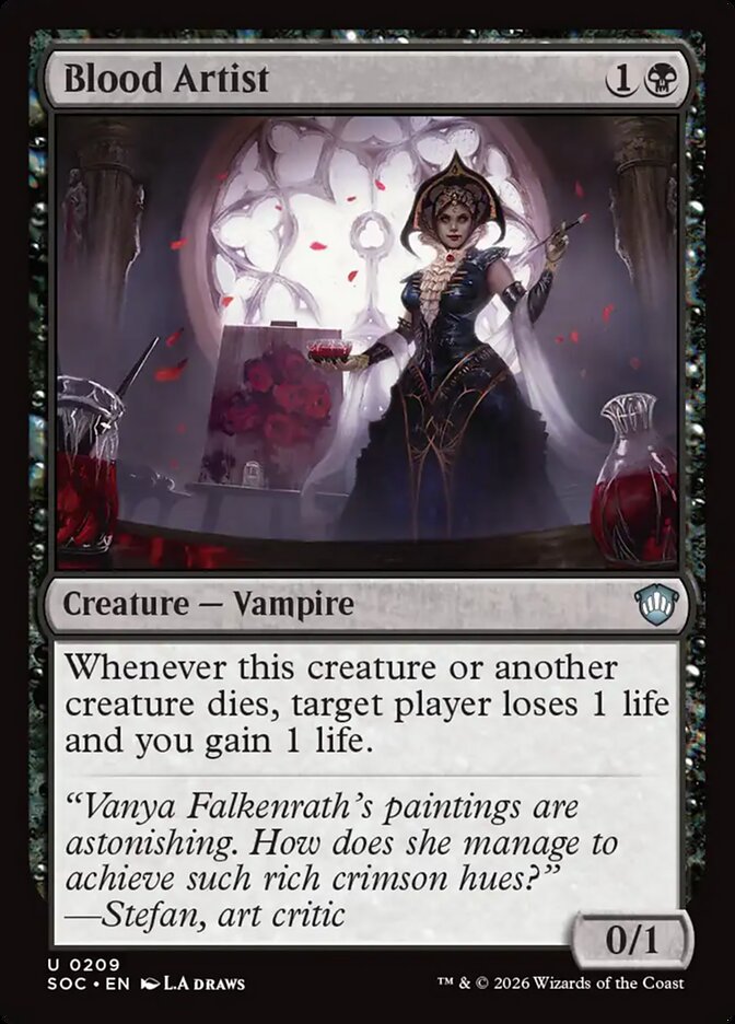Blood Artist, Secrets Of Strixhaven Commander Card Art