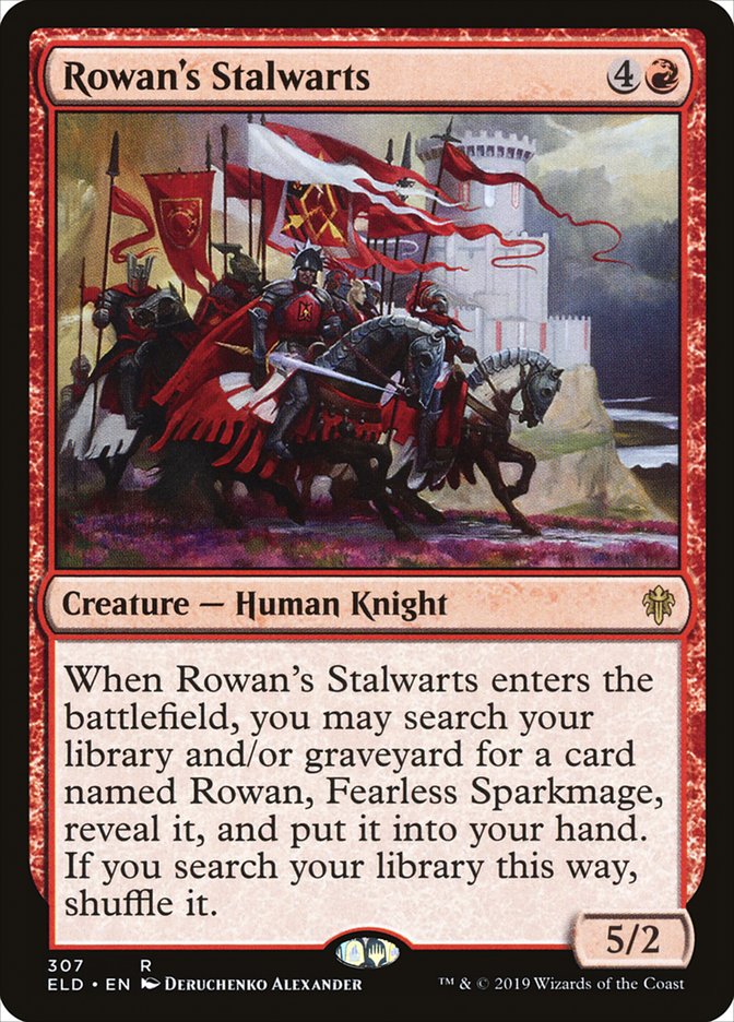 Rowan's Stalwarts, Throne of eldraine Card Art